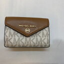 【中古】MICHAEL KORS マイケルコース JET SET CHARM トライフォールド フラップ ウォレット スモール MKシグネチャー #32T0GT...