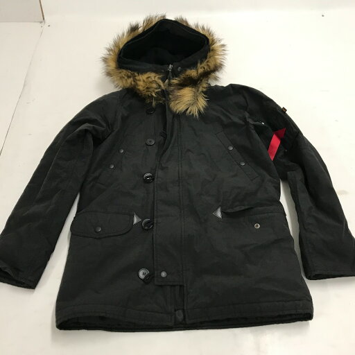 【中古】 ALPHA INDOUSTRIES アルファ インダストリーズ N-3B Tight Jacket フライトジャケット アメカジ ブラック 黒 サイズL 中国製 メンズ アウター ナイロン TA1061-001 02w09338 【牛久店】