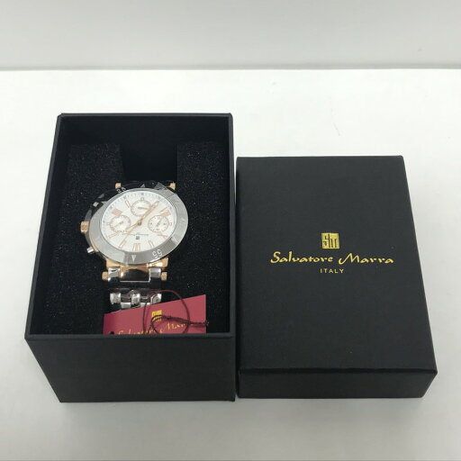 07w2556★ Salvatore Marra ITALY サルバトーレマーラ 腕時計 10気圧防水 アナログ クォーツ ステンレススチール SM22108【中古品】 07w2556★ Salvatore Marra ITALY サルバトーレマーラ 腕時計 10気圧防水 アナログ クォーツ ステンレススチール SM22108【中古品】