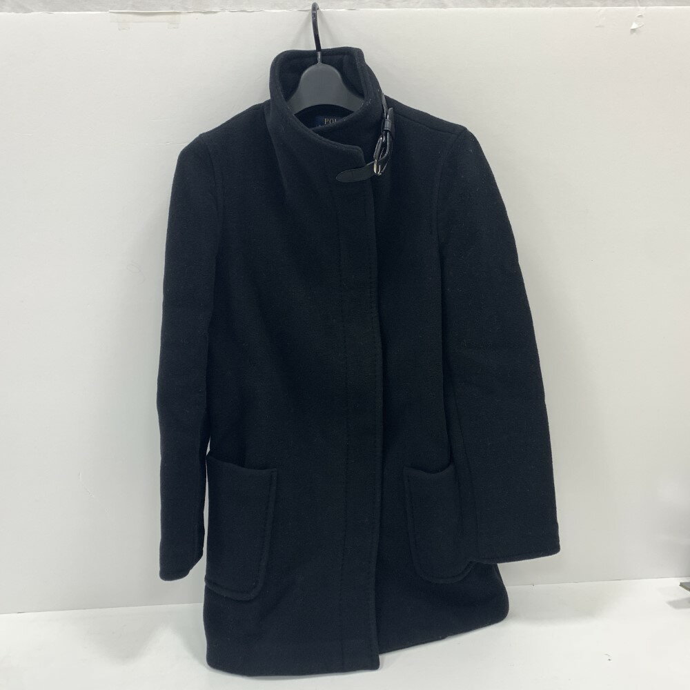 【中古】 POLO RALPHLAUREN ウールコート ポロ ラルフローレン XS ネイビー ステンカラーコート 07w18486 【大和店】