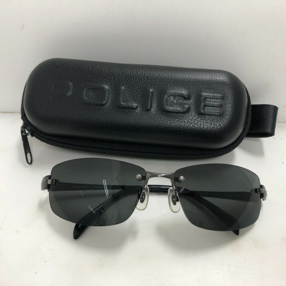 【中古】 ポリス POLICE チタニウム サングラス ブラック メンズ 62□15 130 ケース?メガネ拭きあり サングラス S8801J 02w11061 【牛久店】