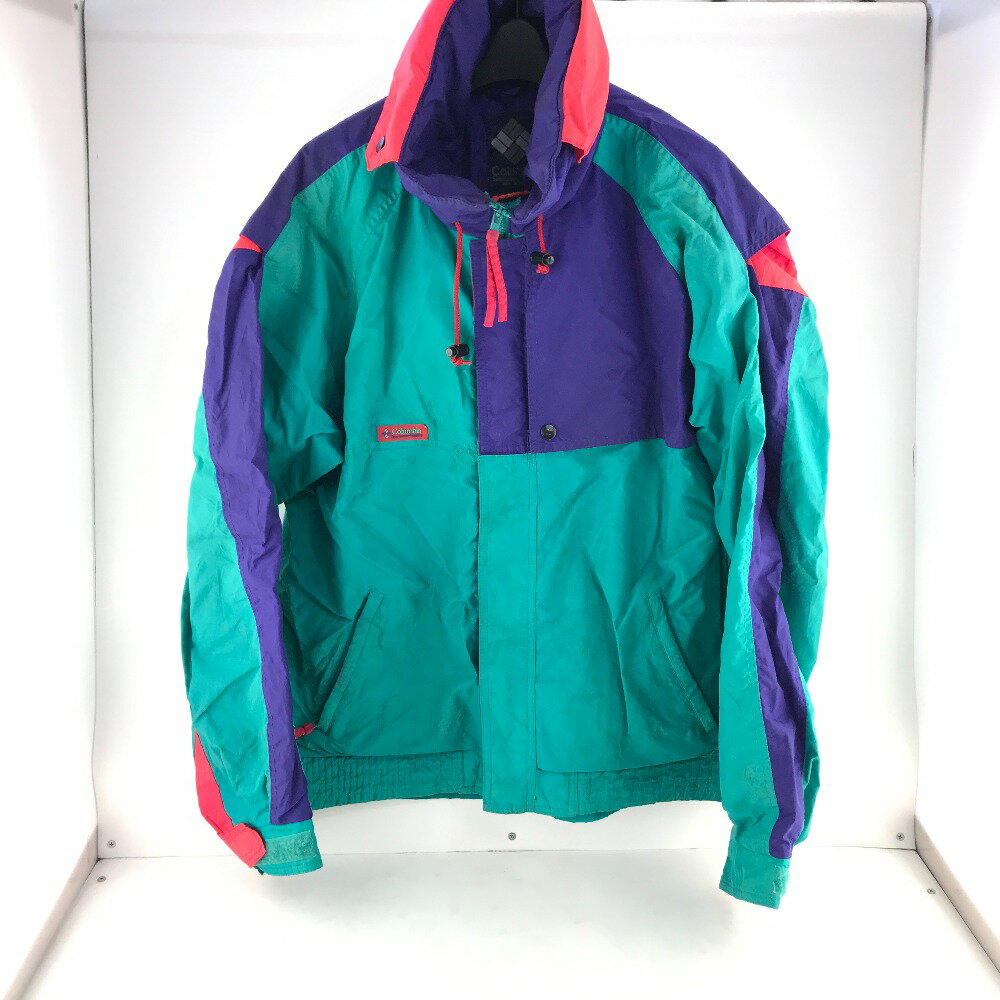 【中古】 コロンビア Columbia ナイロンジャケット グリーン サイズL メンズ 襟裏フードあり アウター 02w10952 【牛久店】