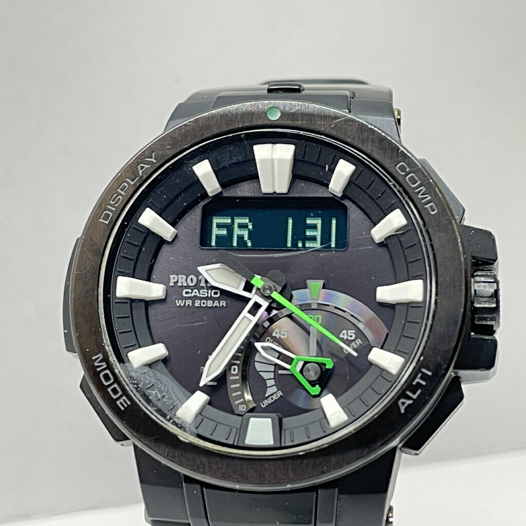 【中古】 カシオ CASIO PROTREK PRW-7000-1AJF デジアナ ソーラー駆動 ソーラー電波時計 メンズ腕時計 箱あり 日本製 PRW-7000 01w-3021 【結城店】