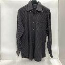 【中古】 BURBERRY LONDON バーバリーロンドン ストライプ柄 長袖シャツ ブラック サイズXL 日本製 メンズ 長袖シャツ BBW43-105-38 02w11497 【牛久店】