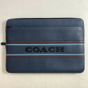 04w2499▽※【中古】COACH コーチ PCケース ノートPC iPad ケース ラップトップ ケース レザー CH068 デニム【八王子店】