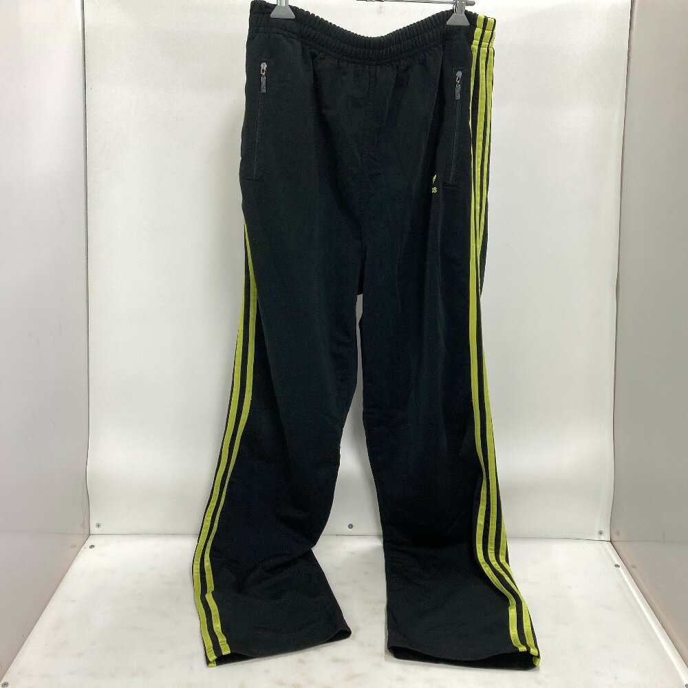 【中古】 アディダス adidas トラック パンツ ジャージ ブラック サイズL タイ製 メンズ パンツ ポリエステル T1012 02w11514 【牛久店】