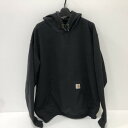 【中古】 Carhartt カーハート プルオーバーフーディー パーカー ブラック 黒 サイズ L 07w15000 【大和店】