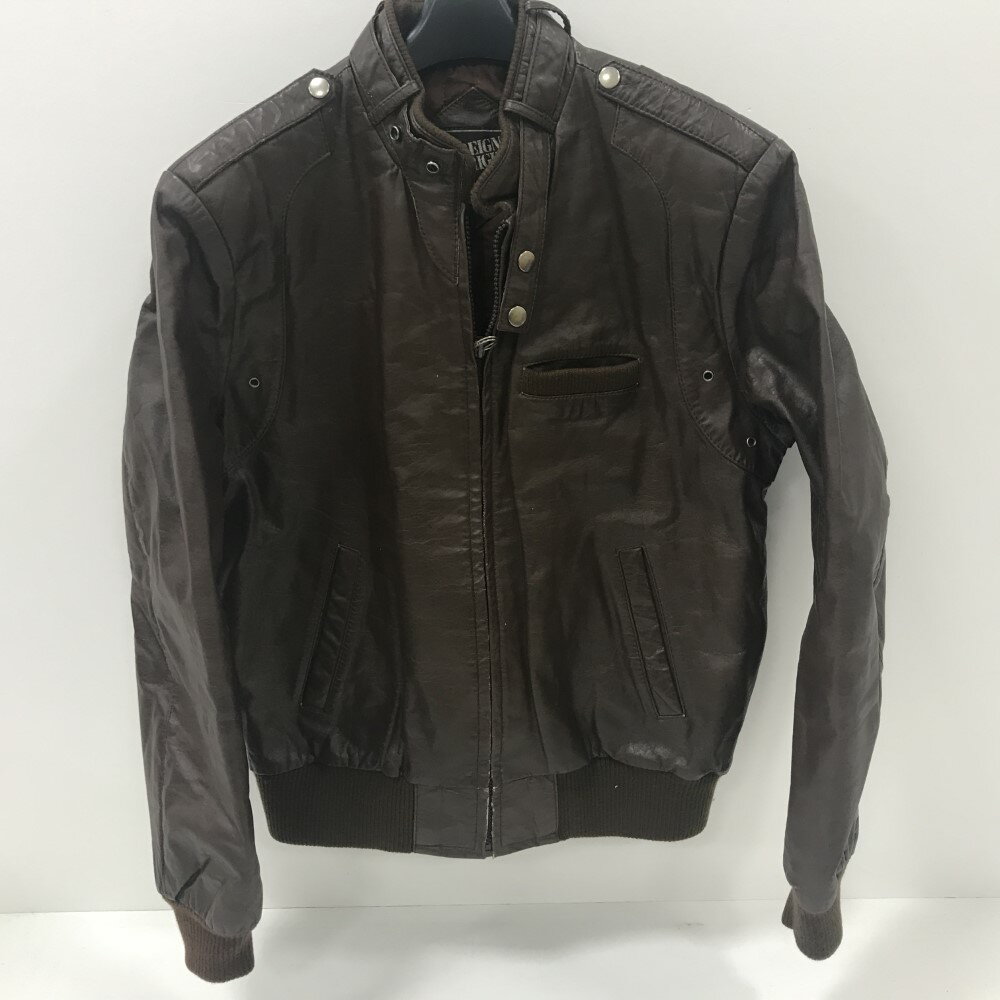 【中古】 FOREIGN INTRIGUE フォーリン イントリーグ ジャケット 革ジャン ブラウン 茶 サイズ 38 ジャケット 07w15060 【大和店】