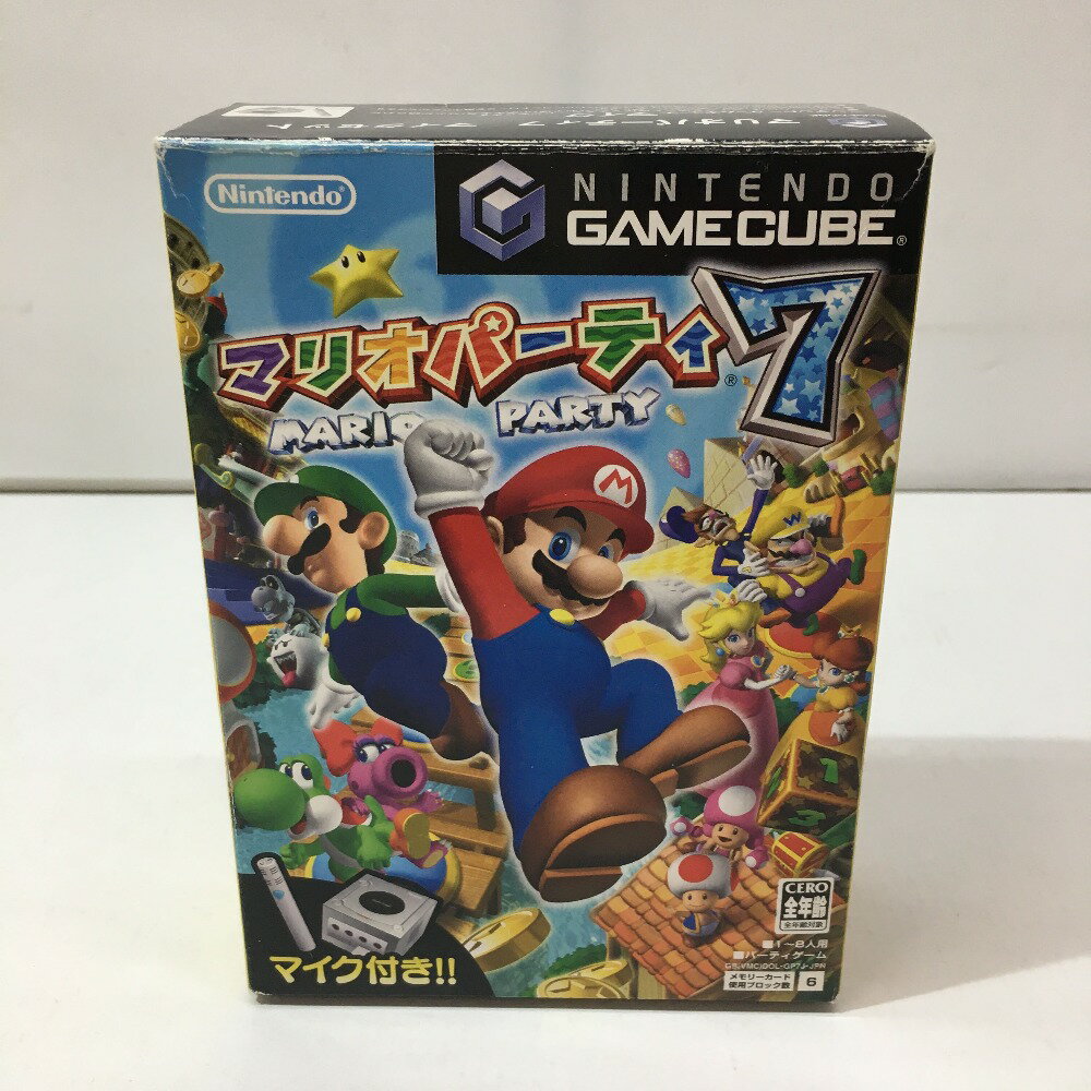 【GAME CUBE】ゲームキューブ ソフト「マリオパーティ7 マイク付き」箱/説明書あり＊起動のみ確認済＊ ◎中古品◎ 05w09279T 【館林店】
