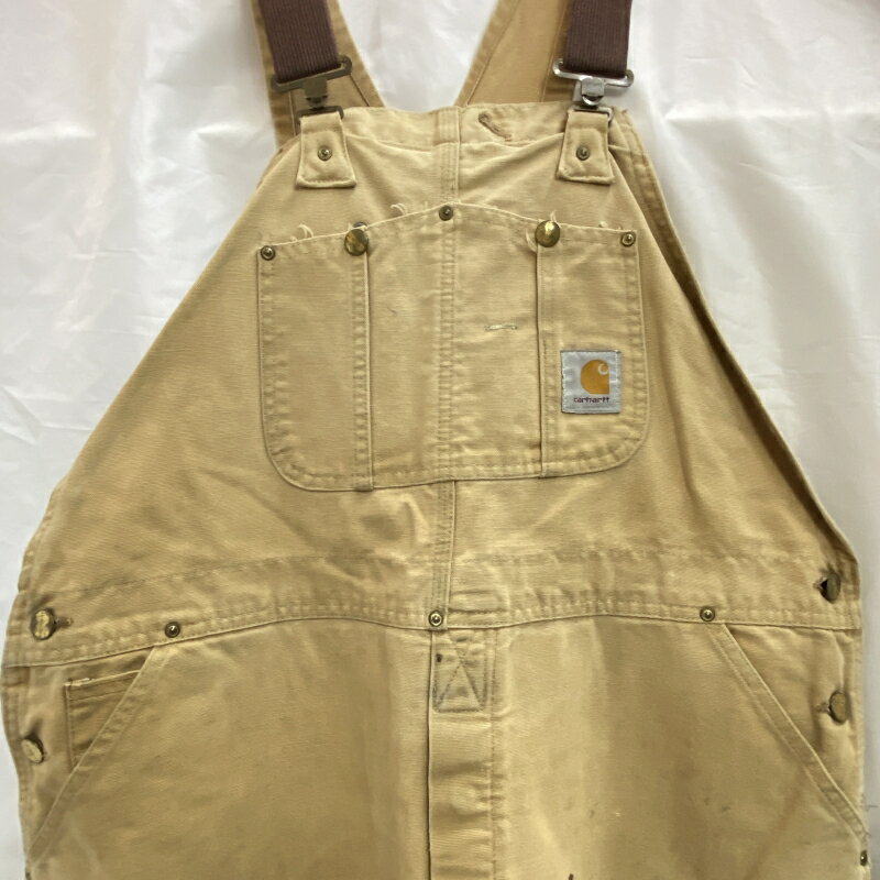 【中古】 Carhartt カーハート ダブルニーオーバーオール メンズ ベージュ ストリート 03w13526【入間店】