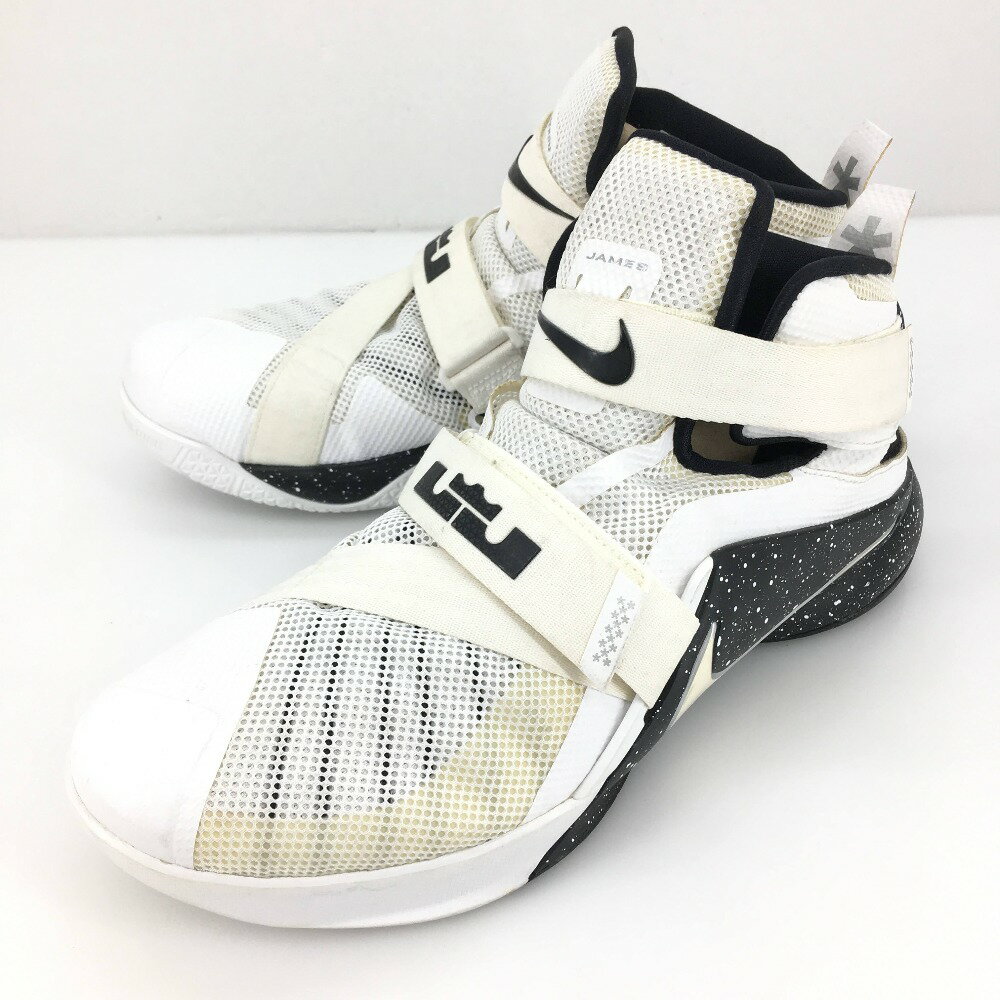 【中古】 ナイキ NIKE ソルジャー 9 フライイース ホワイト/ホワイト-ブラック-メタリックシルバー 30...