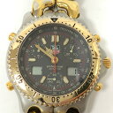 【中古】TAGHeuer タグホイヤー 腕時計 セルプロフェッショナル クロノグラフ ゴールド クォーツ CG1121-0 箱付き ケース付き 03w13760...