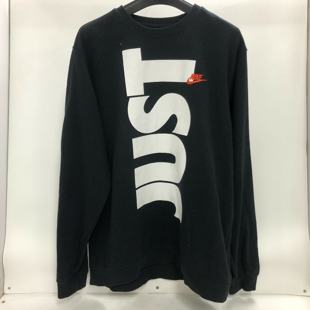 【中古】 ナイキ NIKE フレンチテリー スウェットトレーナー 薄手 ブラック サイズXXL 中国製 メンズ ..