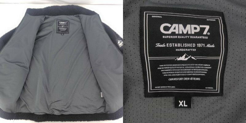 【中古】 CAMP7 キャンプセブン ボアジップジャケット ブラック サイズXL ミャンマー製 レディース アウター ポリエステル 05w09932 【館林店】