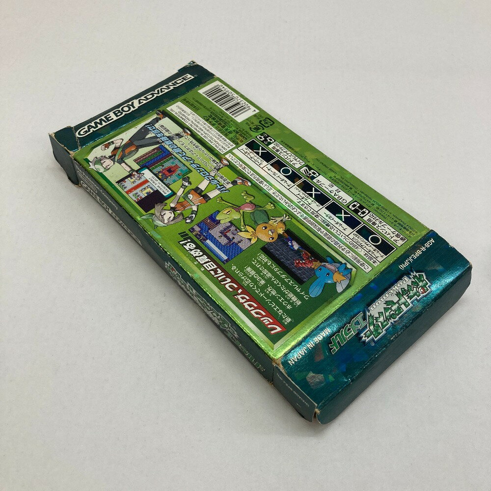 【中古】 【GBA】ゲームボーイアドバンス ソフト「ポケットモンスター エメラルド」箱/説明書/印刷物あり ＊電池交換済＊＊起動のみ確認済＊ ◎中古品◎ ゲームソフト ゲームボーイアドバンス 05w10024 【館林店】