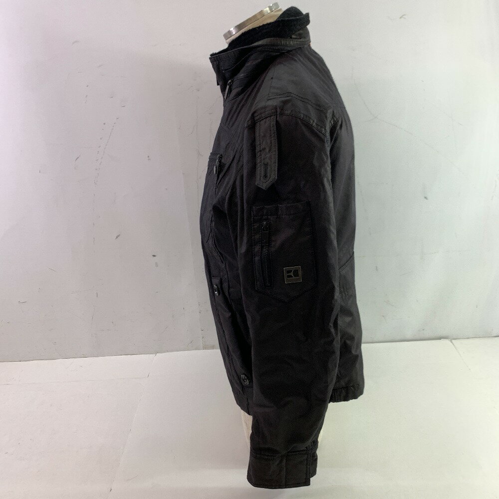 04w3256▽※【中古】HUGO BOSS ヒューゴボス BOSS ORANGE オイルジャケット ブラック US36R【八王子店】