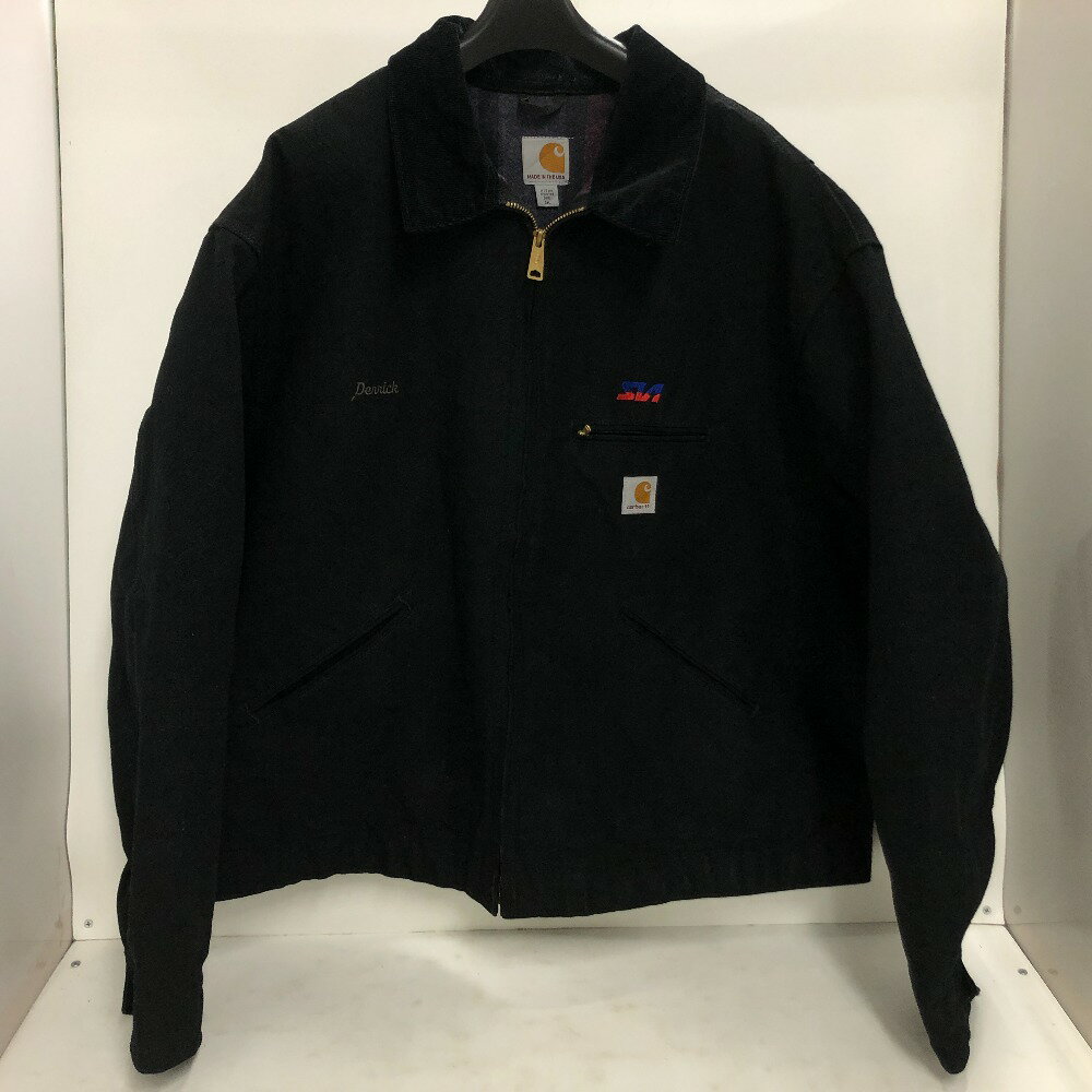 【中古】 カーハート Carhartt DUCK DETROIT JACKET ダックジャケット ブラック サイズXXXL USA製 メンズ アウター コットン 02w13550 【牛久店】