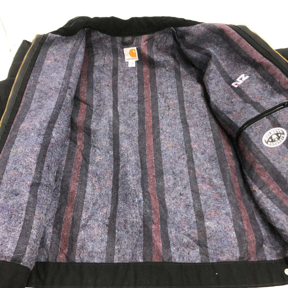 【中古】 カーハート Carhartt DUCK DETROIT JACKET ダックジャケット ブラック サイズXXXL USA製 メンズ アウター コットン 02w13550 【牛久店】