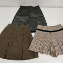 【中古】 【レディースファッション】キュロットまとめ ショート丈 イーストボーイ 他 合皮 黒 茶系 ショートパンツ 05wm11040 【館林店】
