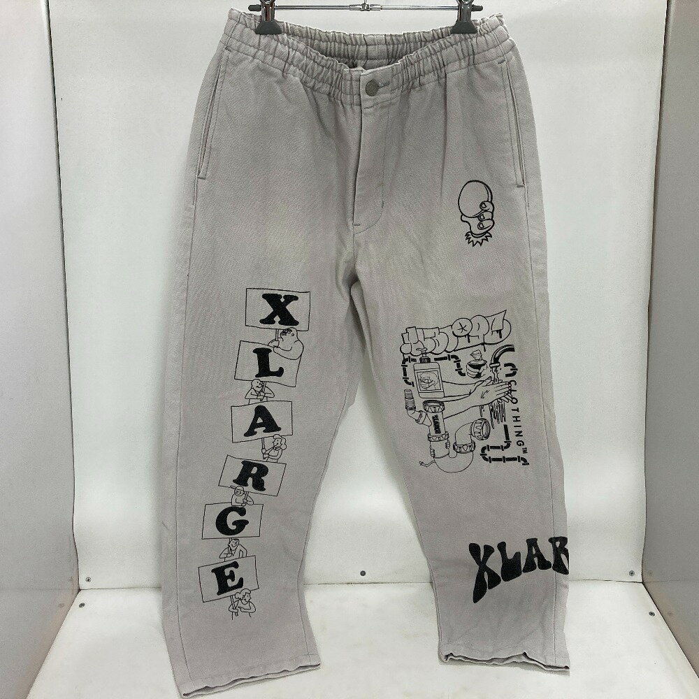 【中古】 エクストララージ XLARGE プリントイージーパンツ グレー サイズM 中国製 メンズ パンツ コットン 02w14317 【牛久店】