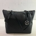 04w3774∞※【中古】MICHAEL KORS マイケルコース トートバッグ MKシグネチャー 35F8SC6T7B ブラック 【八王子店】