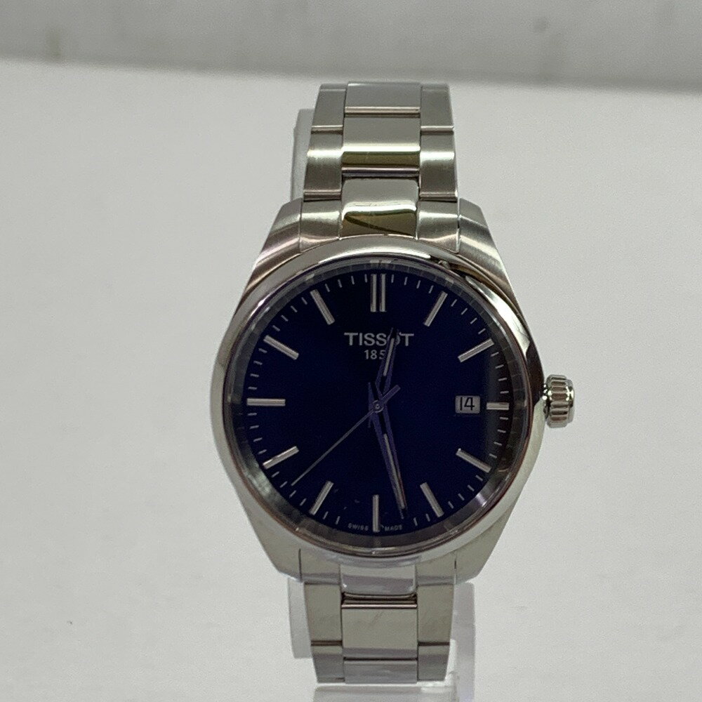 04w4121∞※【中古】 TISSOT ティソ PR100 腕時計 34mm ブルー文字盤 サファイアガラス ステンレススチール クォーツ 【八王子店】