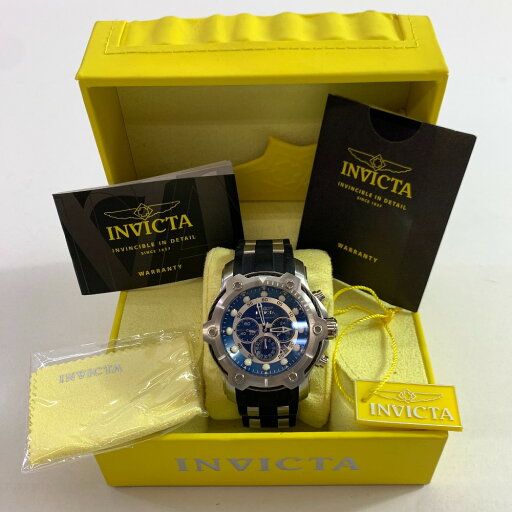 04w3985▽※【中古】Invicta インビクタ BOLT 26750 ボルトクオーツ クロノグラフ ブルーダイヤル 腕時計【八王子店】 04w3985▽※【中古】Invicta インビクタ BOLT 26750 ボルトクオーツ クロノグラフ ブルーダイヤル 腕時計【八王子店】
