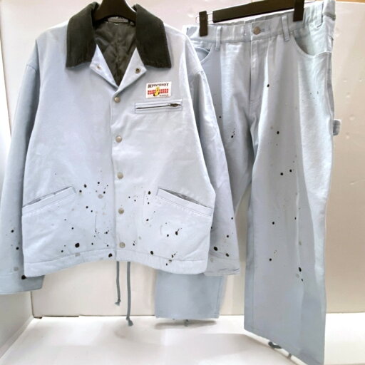 【中古】 BLACK EYE PATCH × WHIMSY PAINTER JACKET/PANTS ブラックアイパッチ×ウィムジー ペインタージャケット/パンツ ワークジャケット/パンツ ライトブルー サイズL メンズ セットアップ ストリート 03w16766【入間店】 【中古】 BLACK EYE PATCH × WHIMSY PAINTER JACKET/PANTS ブラックアイパッチ×ウィムジー ペインタージャケット/パンツ ワークジャケット/パンツ ライトブルー サイズL メンズ セットアップ ストリート 03w16766【入間店】