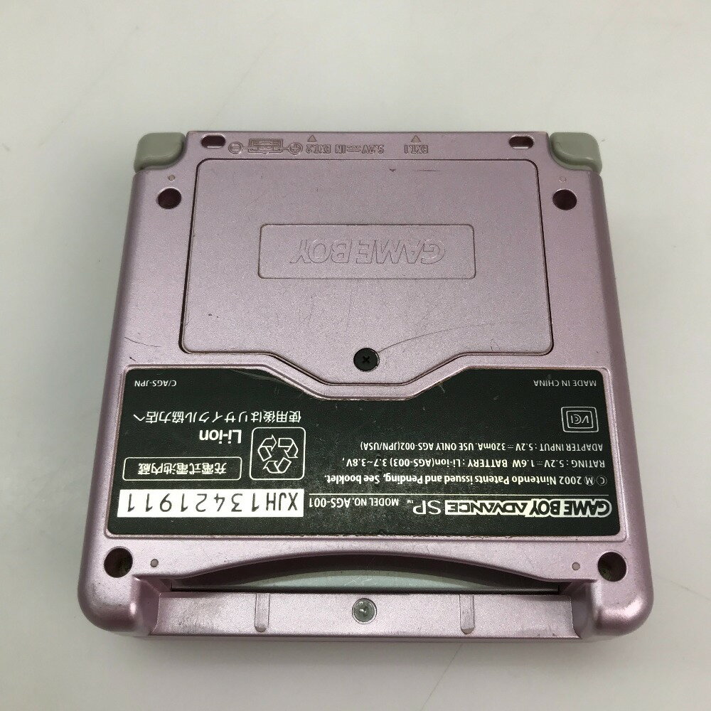 【GBASP】ゲームボーイアドバンスSP 本体のみ パールピンク ＊動作確認済み＊ ◎中古品◎ 05w12003 【館林店】