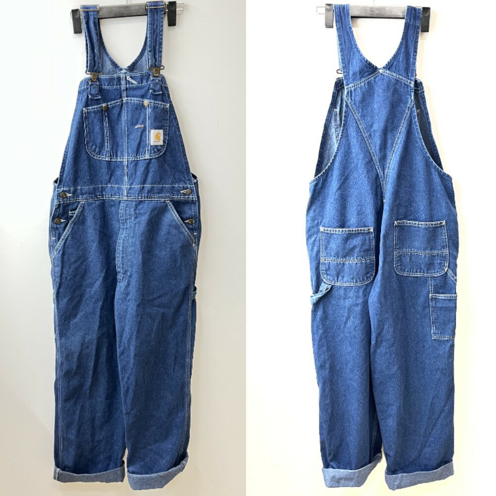 【中古】 car hartt カーハート オーバーオール R07-DST 36×30 ブルー デニムパンツ 06w11157 【三郷店】