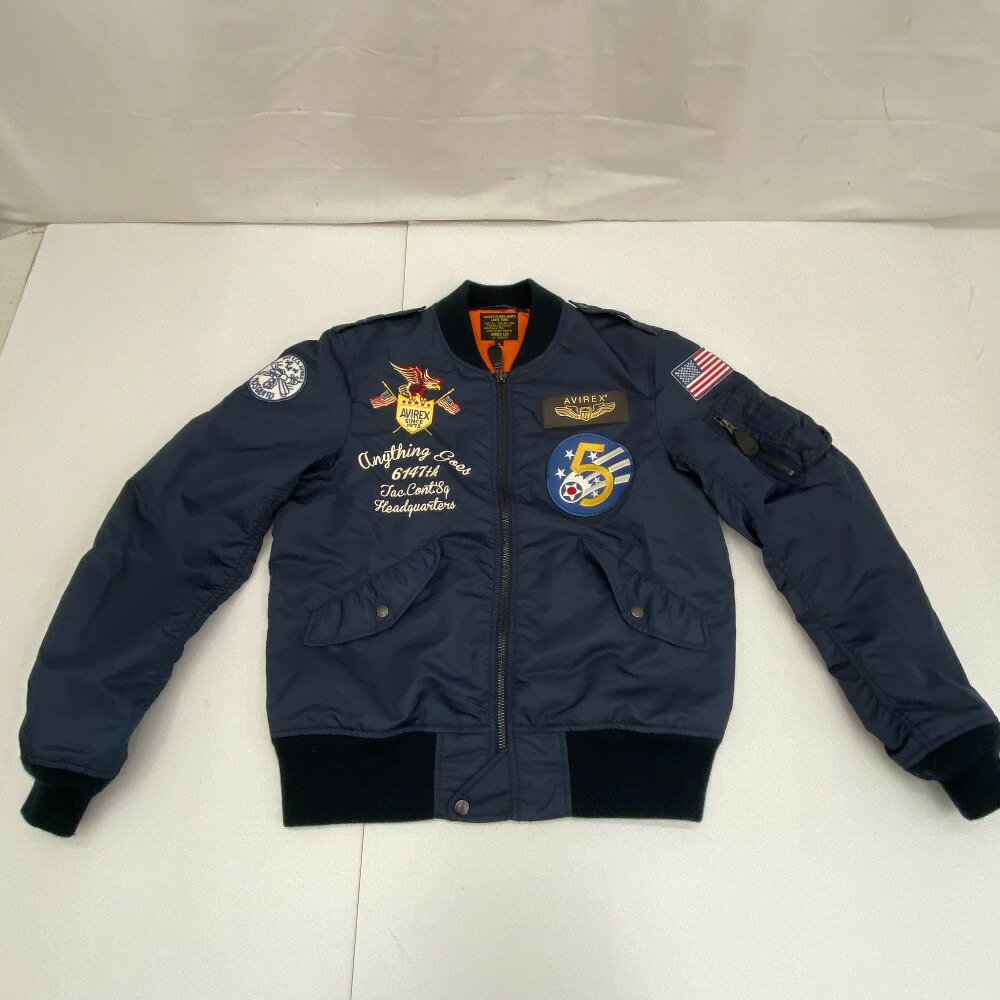 【中古】 AVIREX アヴィレックス L-25th AIR FORCE フライトジャケット ミリタリージャケット メンズ XL ブルー系 [783-7152021 6172116] 03w17108 【入間店】
