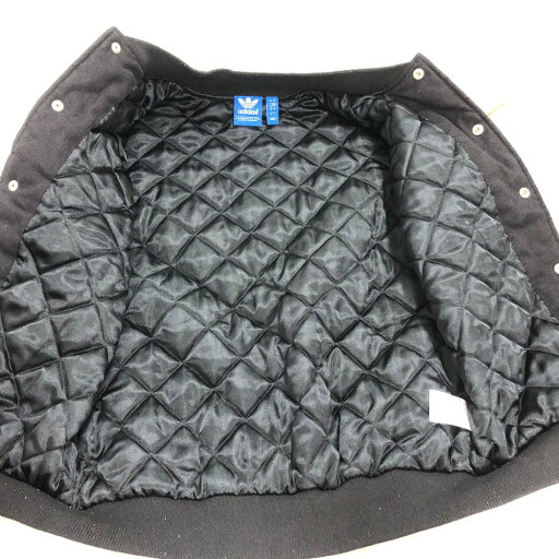 【中古】 アディダス adidas ワッペンスタジアムジャケット ブラック サイズS 中国製 メンズ スタジャン ポリエステル M33846 02w15742 【牛久店】