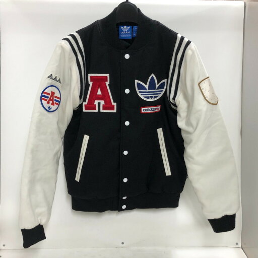 【中古】 アディダス adidas ワッペンスタジアムジャケット ブラック サイズS 中国製 メンズ スタジャン ポリエステル M33846 02w15742 【牛久店】