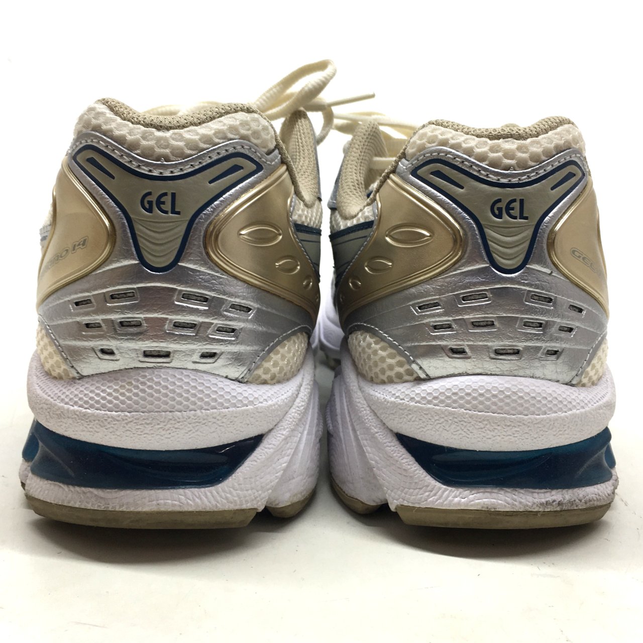 【中古】 アシックス asics クリーム×シルバー 29.0cm メンズ GEL-KAYANO 14 ゲルカヤノ スニーカー F580624 01w-4475 【結城店】