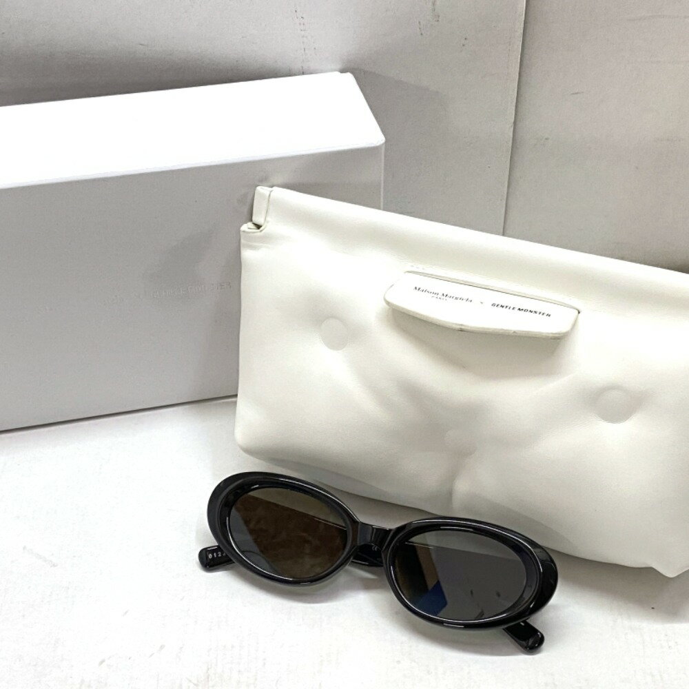 【中古】 Gentle Monster x Maison Margiela MM107 Leather L01 Black ジェントルモンスター x メゾンマルジェラ MM107 レザー L01 ブラック サングラス MM107 03w17441【入間店】