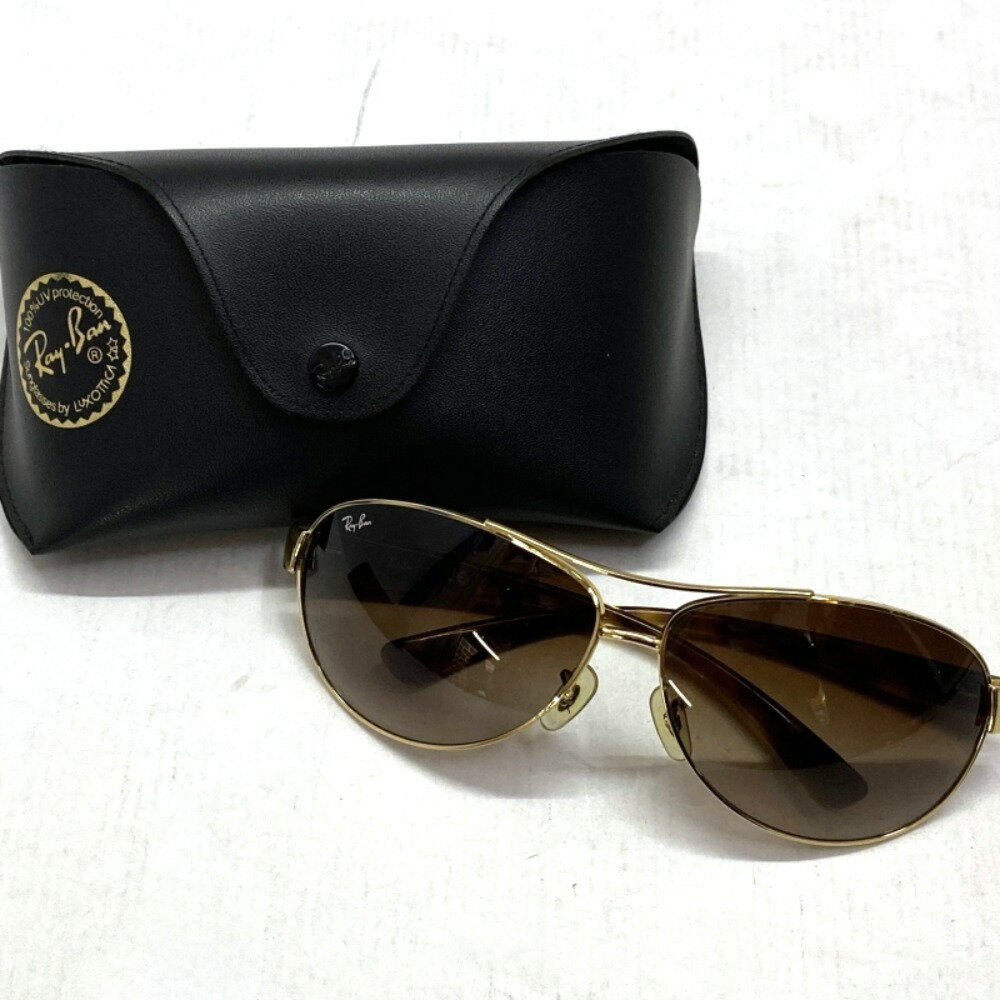 【中古】 Ray-Ban レイバン RB3386 ポリッシュ アリスタゴールド/ブラウン サングラス ケース付き 03w17442 【入間店】