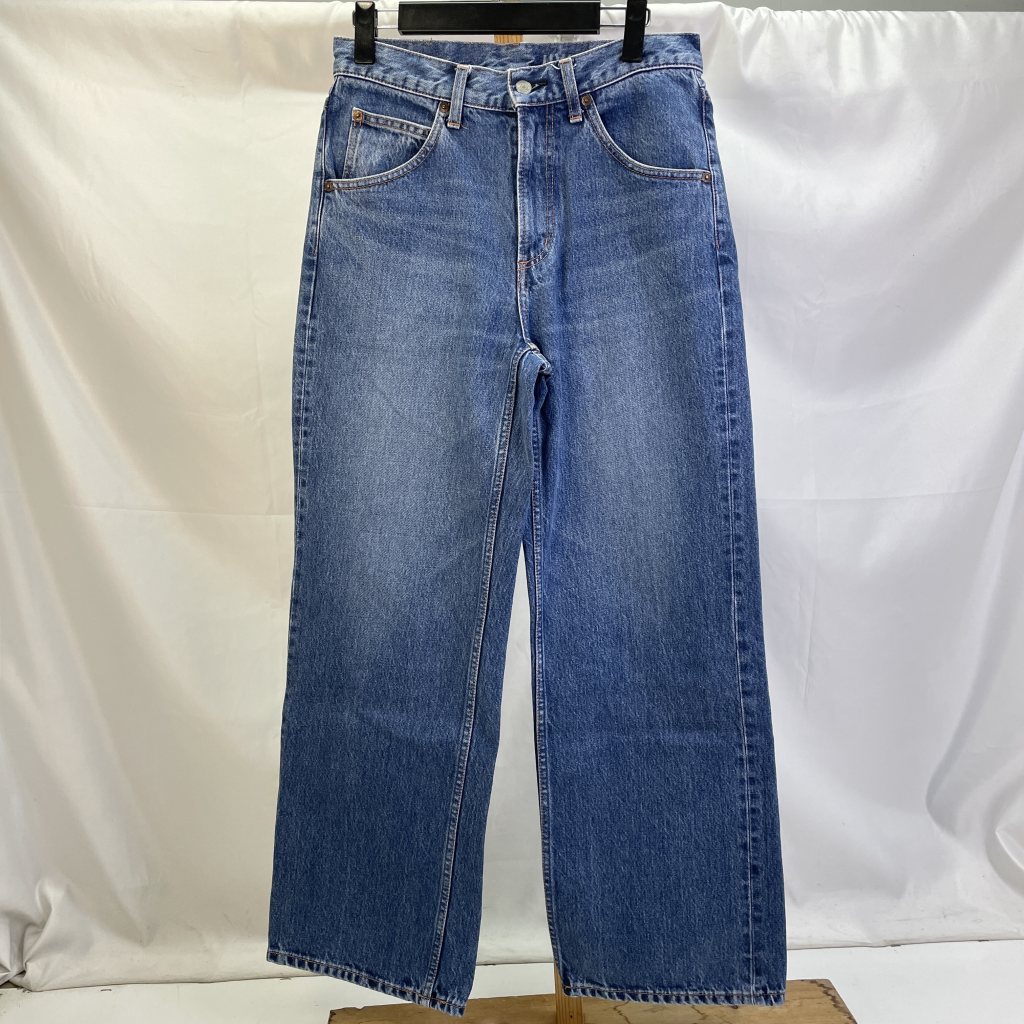 【中古】 ヒステリックグラマー HYSTERIC GLAMOUR KINKY ワイド バギーデニムパンツ サイズ28 ブルー 日本製 メンズ パンツ コットン 02213AP09 01w-4576 【結城店】