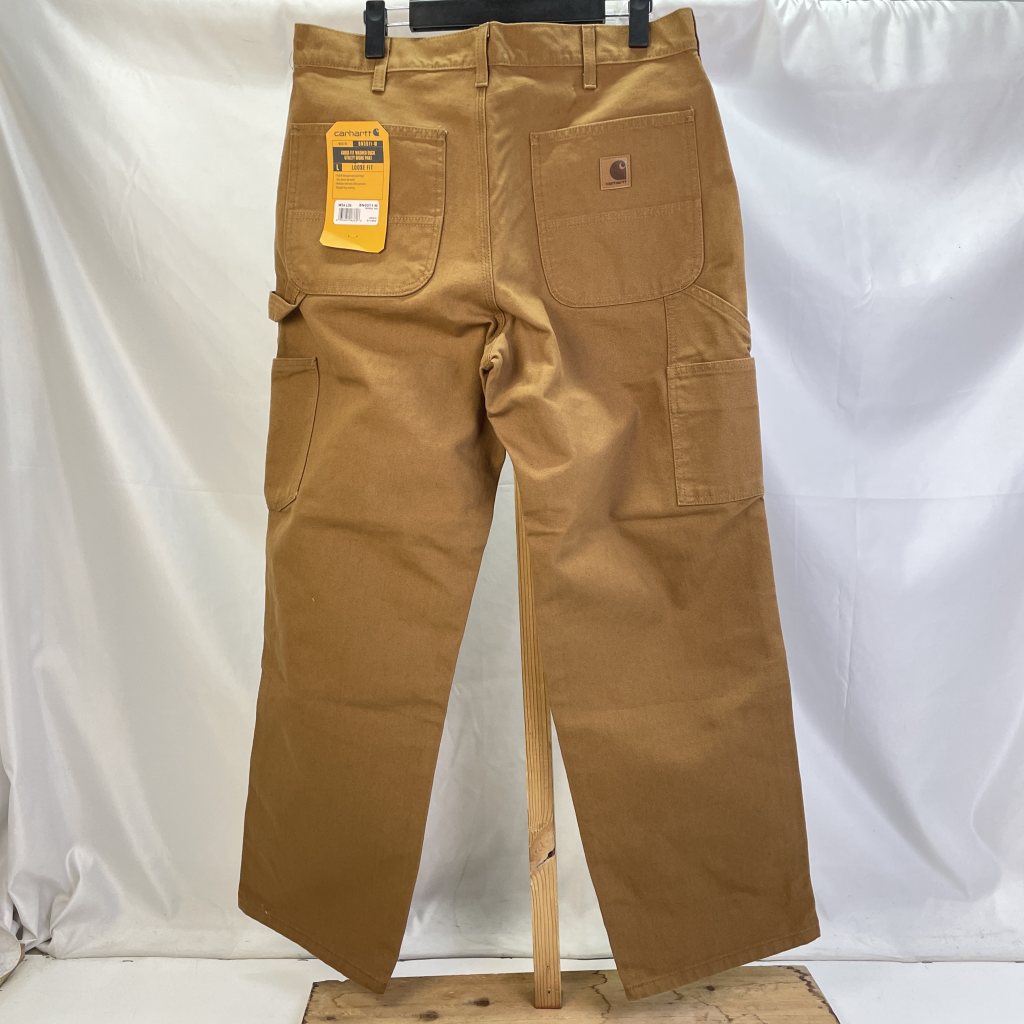 【中古】 カーハート Carhartt Loose Fit Washed Duck Utility Work Pant ワークパンツ ペインターパンツ タグ付き W34L30 ブラウン ニカラグア製 コットン BN0011-M 01w-4586 【結城店】