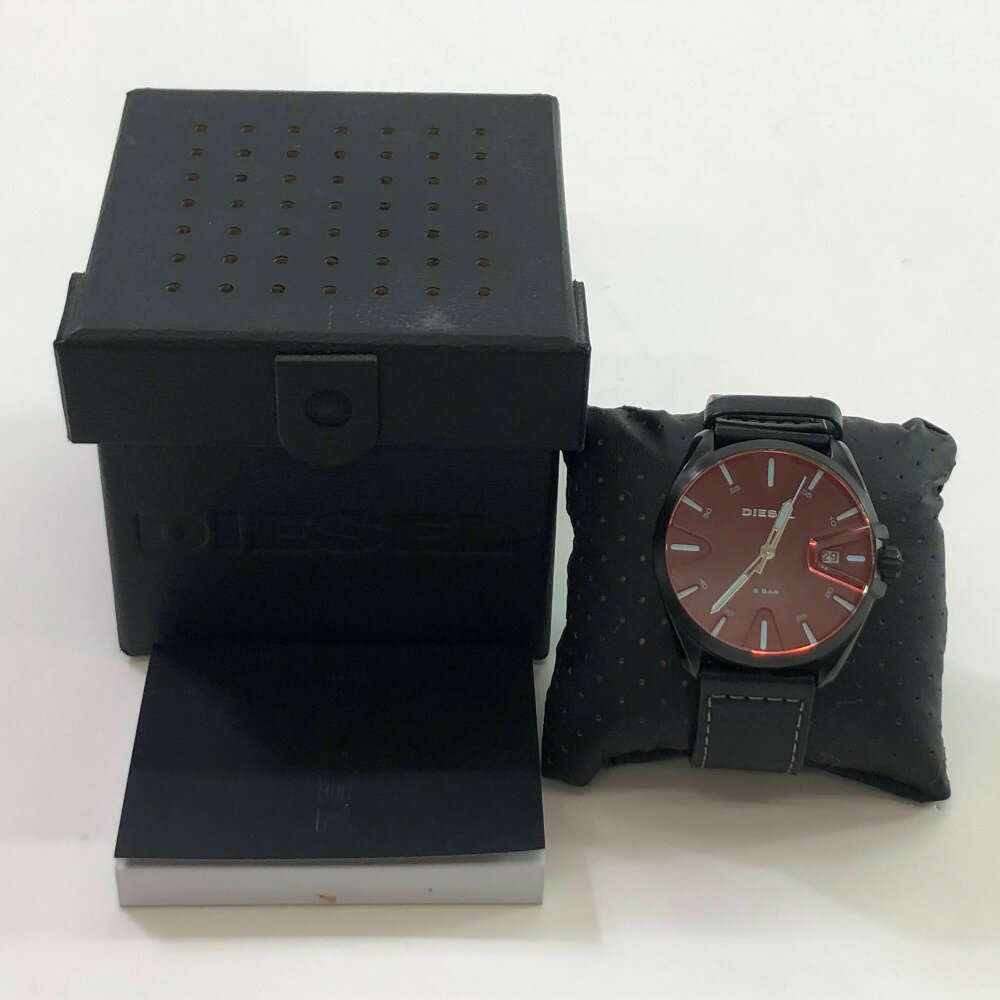 04w4439∞※【中古】 DIESEL ディーゼル 腕時計 MS9 DZ1945 ブラック 【八王子店】