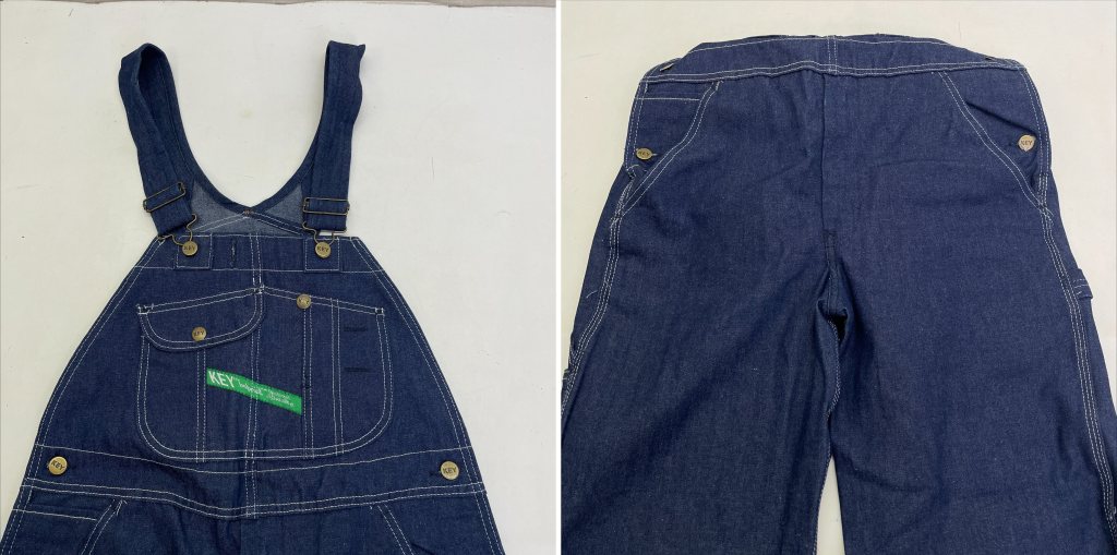 【中古】 KEY キー デニムオーバーオール ブルー サイズ30 メキシコ製 メンズ W30L30 ジップフライ KEY273 オーバーオール コットン 01w-4806 【結城店】