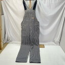 【中古】 Carhartt WIP カーハート BIB OVERALL ビブオーバーオール ネイビー サイズ30 チュニジア製 メンズ ヒッコリー ストライプ W30L32 ジップフライ オーバーオール コットン 01w-4807 【結城店】