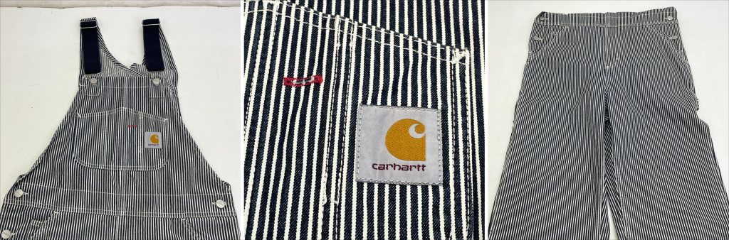 【中古】 Carhartt WIP カーハート BIB OVERALL ビブオーバーオール ネイビー サイズ30 チュニジア製 メンズ ヒッコリー ストライプ W30L32 ジップフライ オーバーオール コットン 01w-4807 【結城店】