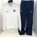 【中古】 ナイキ NIKE パリサンジェルマン DF ストライク トラックスーツ ホワイト サイズM メンズ Dri-FIT ジッパー付きサイドポケット セットアップ ポリエステル DQ8000-101 02w16557 【牛久店】