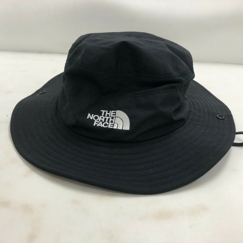 【中古】 THE NORTH FACE ザノースフェイス Brimmer Hat ブリマーハット 顎紐付き ブラック サイズM イ..