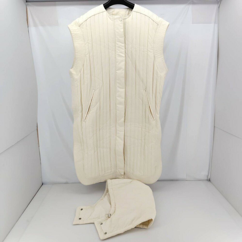 【中古】 トゥデイフル TODAYFUL Hoodie Quilting Vest フーディ キルティング ベスト クリーム サイズ36 レディース ベスト コットン 12220105 05w14645 【館林店】