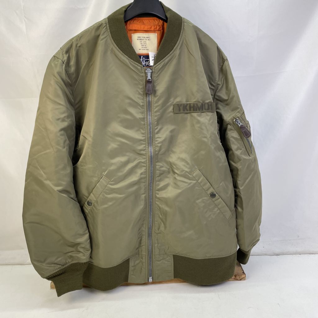 ぼぶも！STUSSY 刺繍パッチ MA-1ジャケット M ぼぶも様専用！STUSSY 刺繍パッチ MA-1ジャケット M