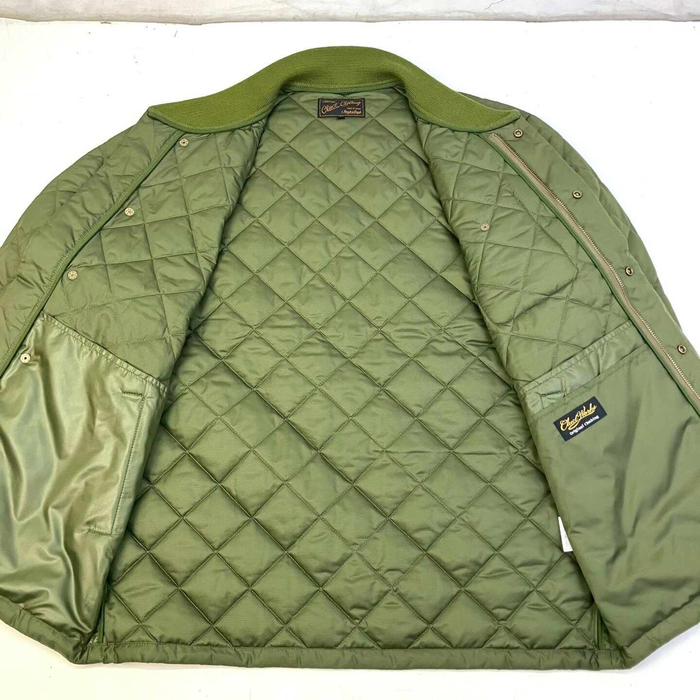 【中古】 クラクト CLUCT キルティングジャケット サイズL カーキグリーン メンズ アウター 01w-5164 【結城店】