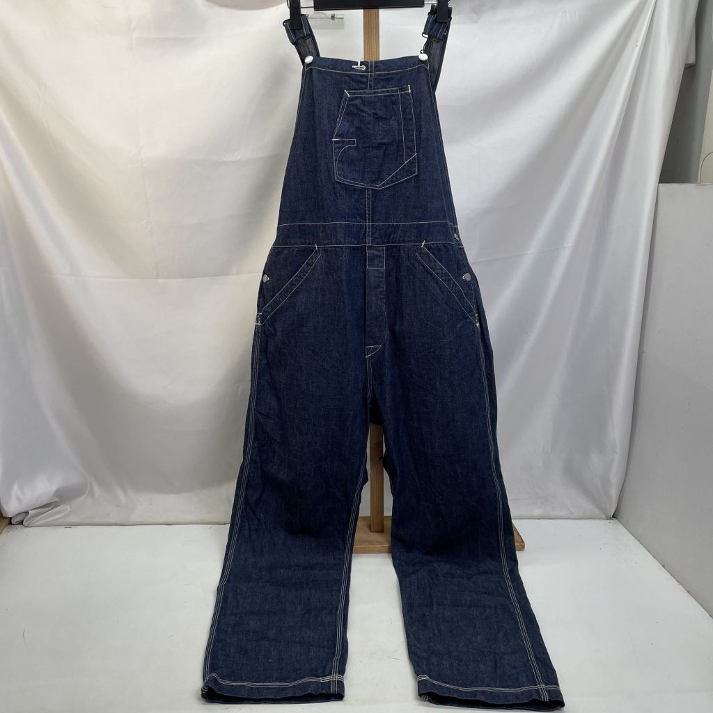 【中古】 FREE WHEELERS フリーホイーラーズ THE IRONALL FACTORIES CO. Lot 101 DENIM HIGH-BACK OVERALLS ボタンフライ タグ付 10oz INDIGO DENIM サイズ32 日本製 メンズ オーバーオール コットン 2122010 01w-5312 【結城店】