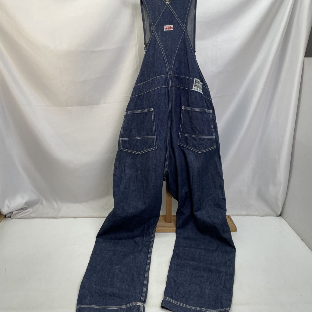 【中古】 FREE WHEELERS フリーホイーラーズ THE IRONALL FACTORIES CO. Lot 101 DENIM HIGH-BACK OVERALLS ボタンフライ タグ付 10oz INDIGO DENIM サイズ32 日本製 メンズ オーバーオール コットン 2122010 01w-5312 【結城店】