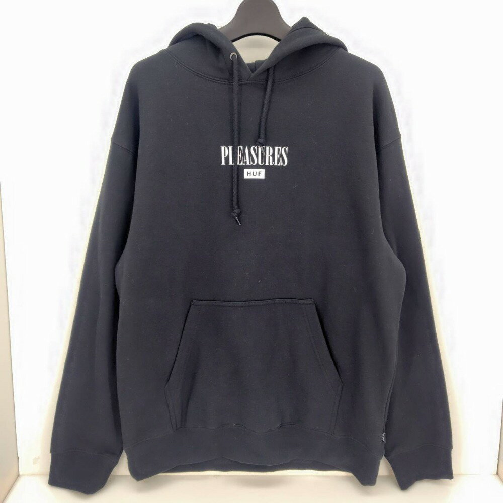 【中古】 ハフ HUF × プレジャーズ PLEASURES BEETLE P/O HOODIE パーカー ブラック サイズM 中国製 メ..